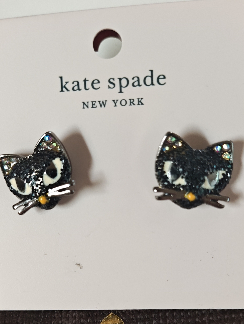 🎃Kate Spade Black Cat stud earrings